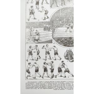 🥊Affiche sur la boxe, d'apr&egrave;s une lithographie de 1922 - Neuf