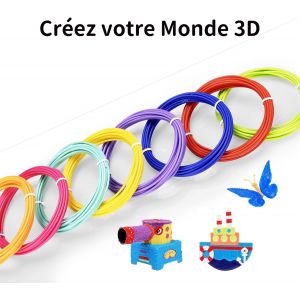 MEVRONISSHOP-30 Couleurs PCL Filament pour Basse Temp&eacute;rature Stylo 3D, 1,75 mm 3D Pen Filament PCL, 10 Pieds par Couleur Total 300 Pieds, Incompatible avec 3D Doodler Start + Pen - Neuf