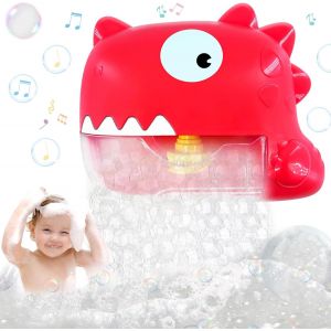 ERYI-Jouet Bain Bulle Bebe, Jouet De Bain Avec Musicaux Machine À Bulles Dinosaure, Jouet Bain Pour Enfants De 1 2 3 4 Ans, Pour Le Bain Pour Garçons Fille (Rouge) - Neuf
