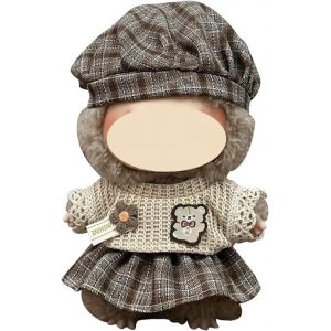 KALANKA-Labubo Poupées Vêtements Adaptés pour Labubu en Peluche de 17 cm Ensemble DIY d'Accessoires en Peluche pour poupées Labubu 17 cm, Y Compris Les vêtements et Les Chapeaux (Poupées Non incluses - Neuf