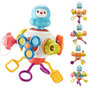 JGD-Cube Occup&eacute;e Sensoriel D'Activit&eacute;s Montessori, &Eacute;ducatif Sensoriel Bebes Cubes Jouets de Jeux d'Avions B&eacute;b&eacute; 6 12 18 Mois, 8 en 1 Jouet d'apprentissage Cube D'Activit&eacute; pour Les Tout-Petits - Neuf