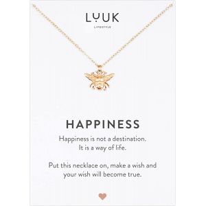 Colliers Filigranes En Acier Inoxydable Avec Diff&eacute;rents Pendentifs Et Carte Happiness, Porte-Bonheur, Cadeau, Bijoux Pour Femme, Argent, Or, Rose - Neuf