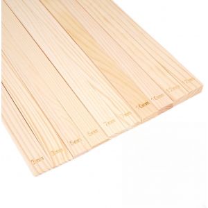 Mevronisshop-10 Pi&egrave;ces B&acirc;tons De Guidage De Roulement De Poterie, 5 &Eacute;paisseurs 3/5/7/10/12 Mm R&egrave;gles &Agrave; P&acirc;tisserie, Guides Outils Poterie En Bois, Tasseau Bois Pour Poterie &Eacute;paisseur D'argile Polym&egrave;re - Neuf