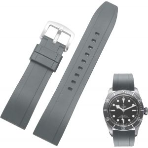 Eryi-Bracelets De Montre En Caoutchouc Fluoré Doux Durable 19mm 20mm 21mm 22mm Fkm À Libération Rapide Plongée Style Bracelet De Remplacement Pour Femme Homme - Neuf