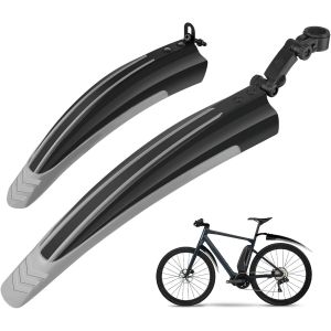 Kal-Garde-Boue De Vélo, Montagne Cyclisme Vtt Route Réglable Universelle Epaissir Elargir Les Ailes Avant Garde-Boue Arrière Pour Selle De Single Speed Vélo Fixie Urbain Gravel Bike - Neuf