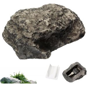 Outdoor Rock Key Hider, Fake Rock Key Hider D&eacute;coration Ext&eacute;rieure Imperm&eacute;able &Agrave; L'eau Et &Agrave; La Poussi&egrave;re Vraie Pierre / Pin Forme Coffre &Agrave; Cl&eacute;s En Pierre De S&eacute;curit&eacute; Pour Les Cl&eacute;s De Rechange (Pierre) - Neuf