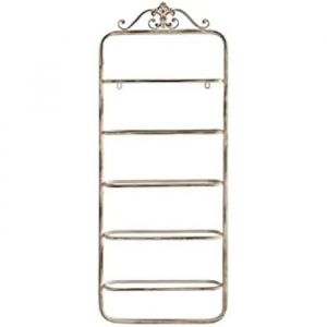 Casier &Agrave; Vin - Dkd Home Decor - Standard - M&eacute;tal - Blanc - 39 X 9,5 X 102,5 Cm - Neuf