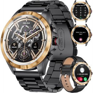 Montre Connect&eacute;e Homme,1.32'' Smartwatch Avec Appel Bluetooth E Assistente Vocale, Montre Intelnte Sports Etanche Podom&egrave;tre Calorie Montre De Fitness Pour Android/Ios - Neuf