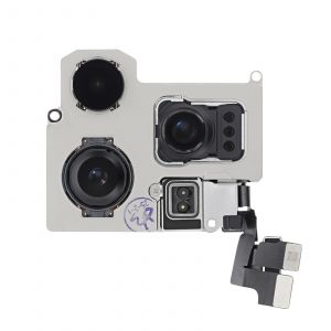 Triple Cam&eacute;ra Arri&egrave;re iPhone 16 Pro Photo Principal / Zoom / Ultra Grand Angle Noir / Argent - Neuf