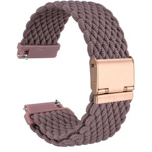 Tress&eacute; Bracelet Montre En Nylon Pour Homme Et Femme, Boucle R&eacute;glable, D&eacute;gagement Rapide, Sangles Sport Tiss&eacute;es, 18mm 19mm 20mm 21mm 22mm - Neuf