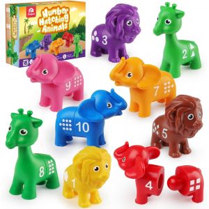 ChenQuanSarl-Lot De 10 Jouets Assortis De Chiffres Double Face Pour Enfants De 3, 4, 5 Ans - Neuf