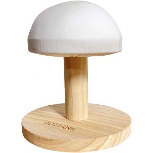 MEVRONISSHOP-DLIB50-BEIGE Planche &agrave; Repasser en Bois avec Manches rembourr&eacute;es en Fer et Base Ronde pour Petit Dessus de Table Tapis de pressage Jambon, Long 18 cm, Beige - Neuf