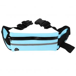 Sac banane multifonctionnel pour sports de plein air, sac de rangement pour telephone portable avec bande reflechissante (bleu) - Neuf