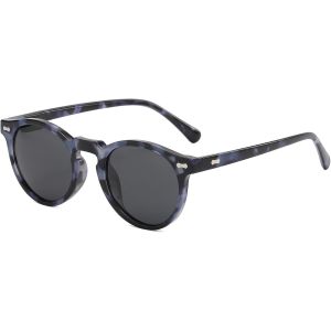 Tianyi-Lunette De Soleil Polarisée Ronde Homme Femme Vintage Rétro Lunettes De Soleil Femme Polarisées Protection Uv400 - Neuf