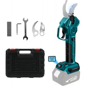 ASFASFq-Sécateur Électrique Sans fil Compatible avec Makita 18 V, 65mm Secateur à batterie Professionnel Secateur de Jardin avec LCD, Moteur Sans Balais pour Jardinage, Vigne, Arbre Fruitier (Sans ba - Neuf