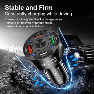 Kalanka-Adaptateur De Chargeur De Voiture 4 Ports Usb 20 W Pd Compatible Avec Lecteurs Mp3, Iphone, Ipod, T&eacute;l&eacute;phones Portables, Pda, Gps, Appareils Photo Num&eacute;riques - Neuf