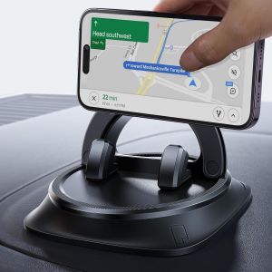 Letnerny-Support De Téléphone Portable Pour Tableau De Bord Pour Votre Voiture, Rotatif À 360 ° En Silicone Antidérapant, Support De Téléphone Portable À Ressort Réglable Pour Iphone, Samsung Et Autr - Neuf