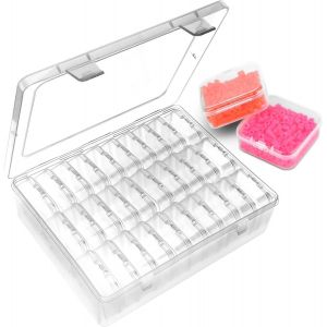 Kalanka-30 Pièces Boite Rangement Plastique,1 Grande Boîte De Rangement Avec Couvercle,Petit Organisateur De Perles,Boite De Rangement, Boîtes De Rangement Pour Ranger De Petits Objets,Petites Perles - Neuf