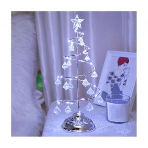 Mini Noël Noël arbre de cristal lampe ornements de Noël créatifs pour - Neuf