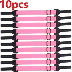 Retenue De Lunettes R&eacute;glable Et Durable, Sangle De Sport En Silicone, Poign&eacute;e Antid&eacute;rapante, Support De Lunettes De Soleil, Corde Parfaite Pour La Course &Agrave; Pied--Pink-10pcs - Neuf