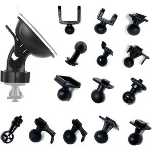 JGD-en Voiture Dash Cam Support de Fixation &agrave; Ventouse pour v&eacute;hicule Enregistreur vid&eacute;o sur Pare-Brise et Support de Fixation pour Tableau de Bord avec 14 Types Joints Adaptateur - Neuf