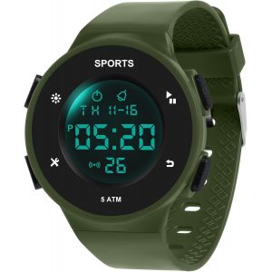 Eryi-Montre Digitale Homme, Étanche Montre Sportrétro-Éclairage Led Montre Numérique Avec Grand Cadran, Alarme Chronomètre Montre Bracelet En Silicone Pour Hommes Garçons - Neuf