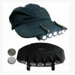 5 Led Cap Chapeau Tête Pêche Camping Vélo Veilleuse Camping Lampe Frontale Lampe Frontale Led - Neuf