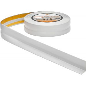 Plinthe Souple Autoadhésive-30 mm x 30 mm-Plinthe en PVC de finition pour cuisine,salle de bain-Flexible,Etanche,Décorative,Résistant aux UV-5 mètres,Gris clair - Neuf