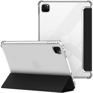 Kal-Coque Pour Ipad 11 Pouces 2022/2021/2020/2018, Ipad Pro 11 4ème/3ème/2ème/1ème Génération Étui Housse Arrière Souple Transparent Tpu De Protection Antichoc Smart Cover, Noir - Neuf