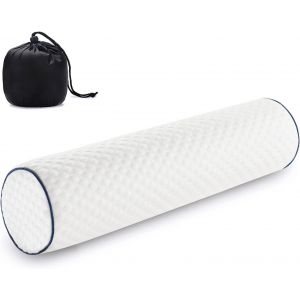 Oreiller Ergonomique,Traversin M&eacute;moire de Forme,Les Genoux et Le Cou,Coussin de Voyage Rond pour Le Dos,Bleu Marine - Neuf