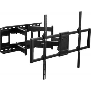 MEVRONISSHOP-Support Mural TV pour &Eacute;crans Larges Haute R&eacute;sistance de 60 &agrave; 120 Pouces, pour &Eacute;crans Plats et Courb&eacute;s LCD/LED, Bras Articul&eacute; Pivotant, VESA Max 900x600mm, Noir, MOUNT-VW120M - Neuf