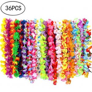 Hjlian Jupe En Herbe De Soutien-Gorge Tropical La Mer Herbe Hawaienne Coloree Jupe En Herbe Hawaienne (Guirlande De 36 Pieces) - Neuf
