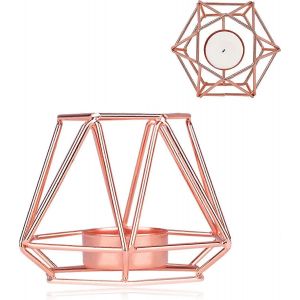 Bougeoir géométrique en métal,Bougie chandelier en métal Décoration pour la maison,le bar,Noël - Neuf