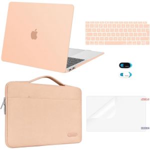 Coque Compatible Avec Macbook Air 13 Pouces 2022-2018 A2337 M1 A2179 A1932 Retina,&Eacute;tui Rigide Plastique Case&Sac De Transport&Housse Clavier&Protecteur D'&Eacute;cran&Couverture Webcam,P&ecirc;che Fuzz - Neuf