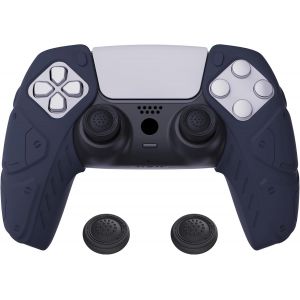 PlayVital Protection pour ps5 Coque Manette,Housse Silicone avec Capuchon pour ps5 Grips Joystick Controller Cover Skin Compatible avec Station de Charge,&Eacute;dition M&eacute;ca-Nuit Bleue - Neuf