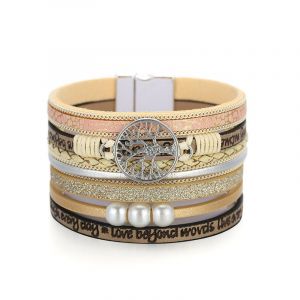 Bracelets En Cuir Inspirants Avec Motif Arbre De Vie Pour Femmes, Bijoux Pour La Fête Des Mères, Anniversaire, Adolescentes - Neuf