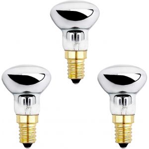 E14 R39 25w Ampoule de lampe à lave,dimmable,blanc chaud 2600k,250lm,ampoules réflecteurs à petit capuchon pour lampe à bulles chauffantes,lampe fusée,lampe à paillettes,paquet de 3 - Neuf