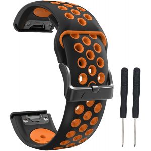 Fenix 6X/5X Plus Bracelet En Silicone Souple À Ajustement Rapide 26 Mm Compatible Avec Montre Connectée Garmin Fenix 6X/6X Pro/5X/5X Plus/3/3Hr[LET9137047] - Neuf