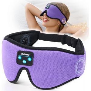JGD-Casque de sommeil Bluetooth 5.4, masque de sommeil avec casque Bluetooth sans fil pour les personnes dormant sur le c&ocirc;t&eacute;, haut-parleurs st&eacute;r&eacute;o ultra fins int&eacute;gr&eacute;s adapt&eacute;s au sommeil, gadgets - Neuf