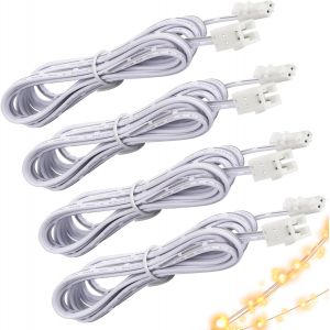 Kalanka-4 Rallonges Led 2 Broches De 2 M De Long, C&acirc;ble De Rallonge De Ruban De Leds, C&acirc;ble De Rallonge &Agrave; Prise Mini Led Pour Applique Et Luminaire De Cuisine - Neuf