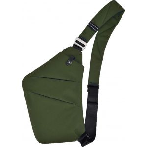 RFCBC-Sac de Poitrine Homme Bandouliere Sacoche Sacs Bandoulière Femme Shoulder Chest Bag Couleur Noir Gris Vert B13 - Neuf