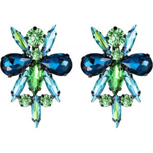 Boucles D'oreilles &Agrave; Tige De Fleur En Cristal Strass Pour Femme Fille - Neuf