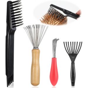 Hair Brush Cleaning Tool Set Hair Brush Barber Brush Care Hair Comb Cleaning Tool For Removing Dust From Hairdresser,Salon Home Use - Neuf