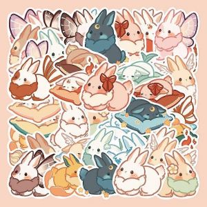 Kawaii Fantasy Lapin Autocollants Dessin anim&eacute; Color&eacute; Graffiti PVC D&eacute;calcomanies D&eacute;coration DIY Stationnaire Scrapbook T&eacute;l&eacute;phone Guitare Bouteilles d'eau Ordinateur portable Skateb 40Pcs - Neuf