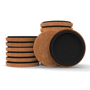 Lot de 8 patins pour meubles sur parquet, 89 mm de diam&egrave;tre - Neuf