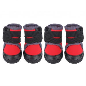 Hjlian Lot De 4 Chaussures Tendance Pour Chiots Et Grands Chiens, Antiderapantes, Ideales Pour Les Sports De Plein Air Et L'escalade (Rouge, 80#) - Neuf