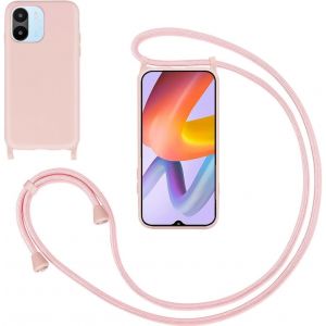 Kal-Coquepourxiaomiredmia1/Redmia2aveccordon,Souplesiliconehousseavecbandoulièreennylon,Réglablelanyardcaseprotectioncomplètecoveretuiantichocprotection,Pink - Neuf