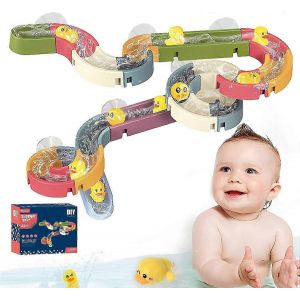 Jouets De Bain Pour Enfants, Piste De Boules D'eau, Toboggan Mural Pour Baignoire, Pour Tout-Petits De 3 Ans Et Plus, 34 À 66 Pièces, À Faire Soi-Même, 50 % De Réduction-34 Pièces - Neuf