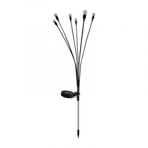 Lampe Solaire De Jardin À 8 Led Blanches, Nouvelle Lampe Solaire Luciole Pour Décoration De Jardin, Allée, Fil De Fer Hautement Élastique Et Base D'ampoule Stable, 2 Pièces - Neuf
