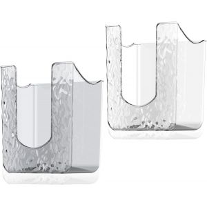 BHHBB-Lot de 2 boîtes de rangement pour lingettes humides, support mural, distributeur de lingettes humides, boîte à lingettes autocollantes, pour salle de bain, cuisine (blanc, gris) - Neuf